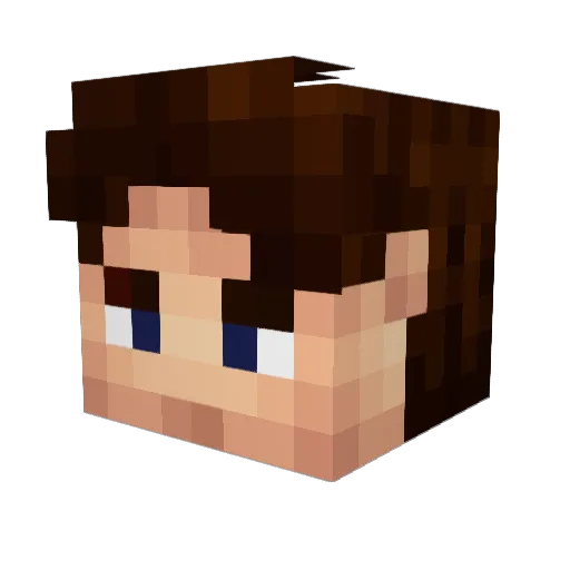 Enshi82 Minecraft avatar head, 3D render