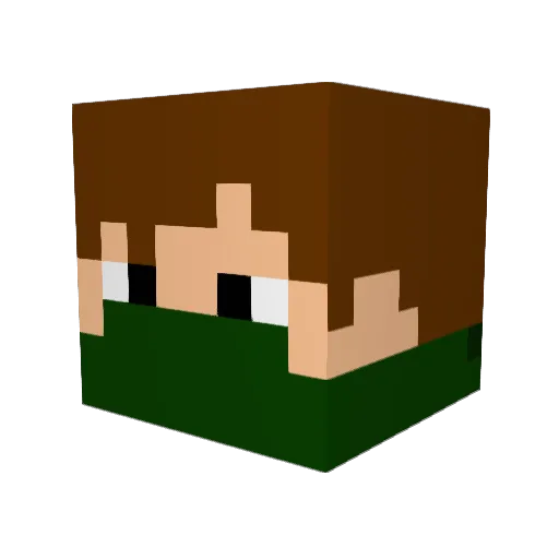 Enshin184 Minecraft avatar head, 3D render