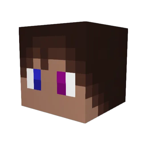 Ensionne Minecraft avatar head, 3D render
