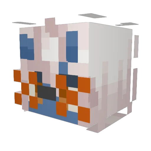 Ensong Minecraft avatar head, 3D render