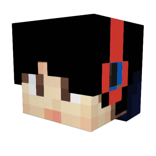 Enswoire Minecraft avatar head, 3D render