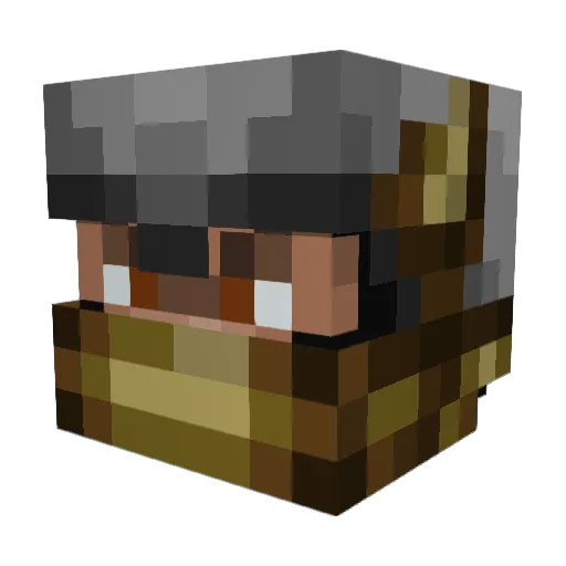 Ensyfy Minecraft avatar head, 3D render