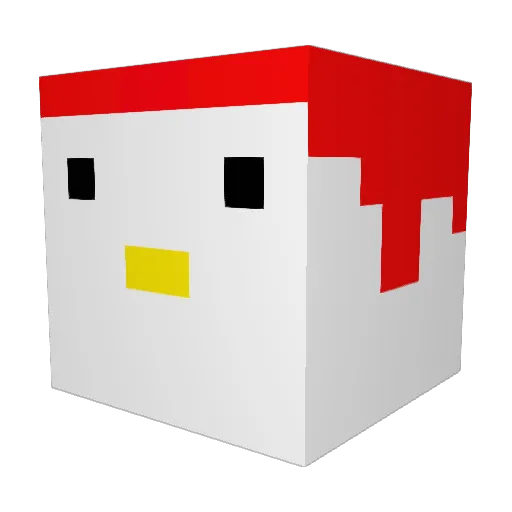 Entb Minecraft avatar head, 3D render