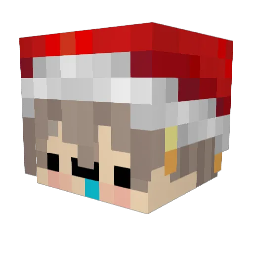 Entcheen Minecraft avatar head, 3D render