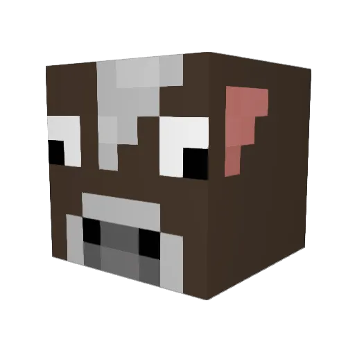 Entebbe Minecraft avatar head, 3D render