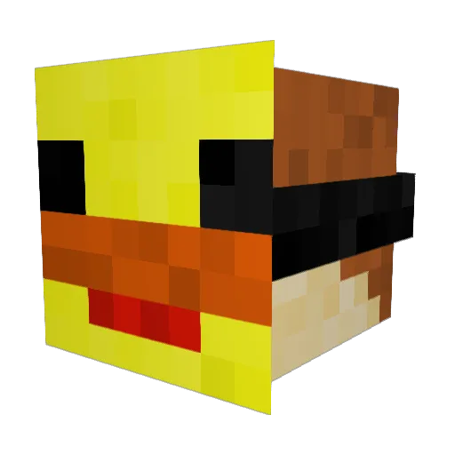 Enteklopaedie Minecraft avatar head, 3D render