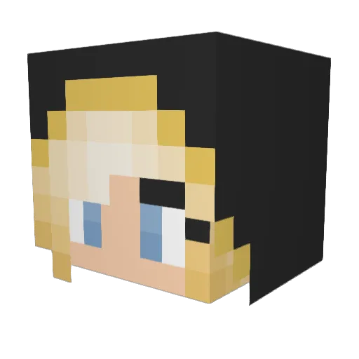 Entelina1712 Minecraft avatar head, 3D render