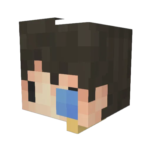 Entellegennt Minecraft avatar head, 3D render