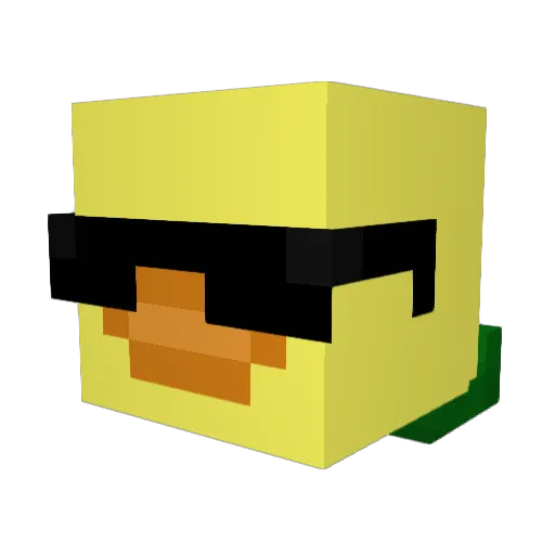 EntenDev Minecraft avatar head, 3D render