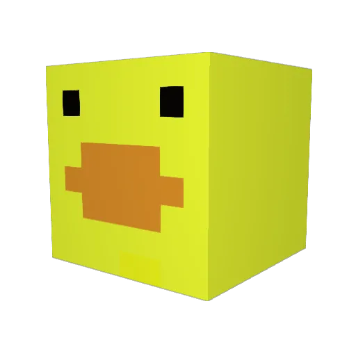 Entenator Minecraft avatar head, 3D render