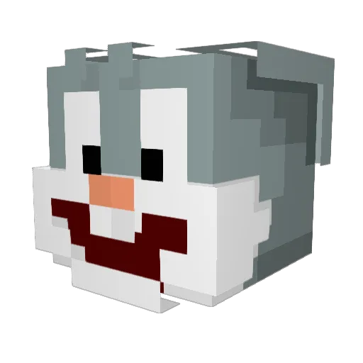 EnterBRB Minecraft avatar head, 3D render