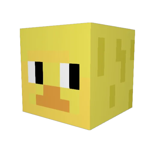 EnterEnte Minecraft avatar head, 3D render