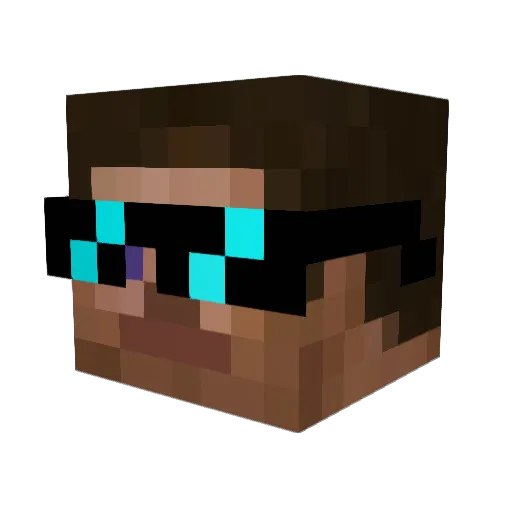 EnterK Minecraft avatar head, 3D render