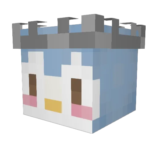 EnterTheWind Minecraft avatar head, 3D render