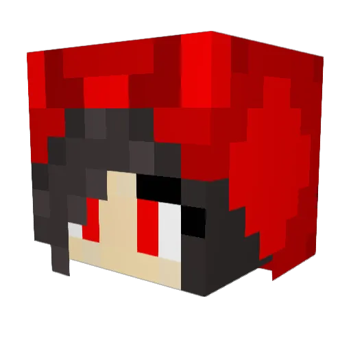 Enteralt Minecraft avatar head, 3D render