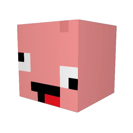 Entering_Godmode Minecraft avatar head, 3D render