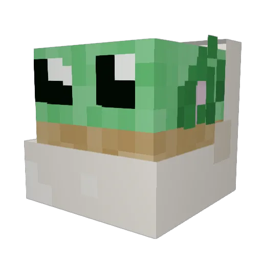 Enterreal Minecraft avatar head, 3D render