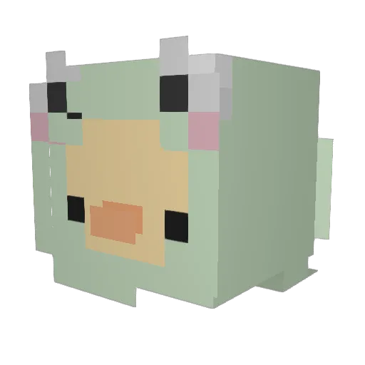 Entesussauer_2 Minecraft avatar head, 3D render