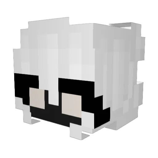 EntidadPolilla Minecraft avatar head, 3D render