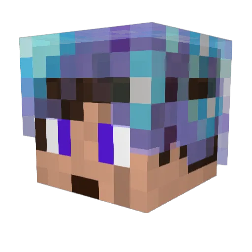 Entifium Minecraft avatar head, 3D render