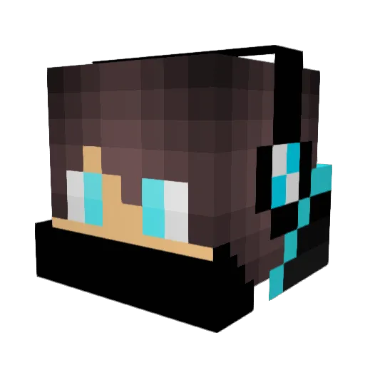 EntityOfKaOs Minecraft avatar head, 3D render