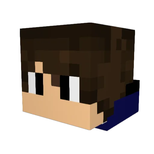 EntityParadigm Minecraft avatar head, 3D render