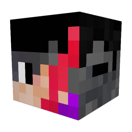 Entity_020 Minecraft avatar head, 3D render