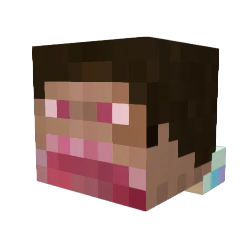 Entity_616 Minecraft avatar head, 3D render