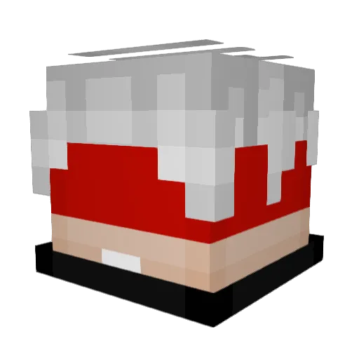 Entity_F Minecraft avatar head, 3D render