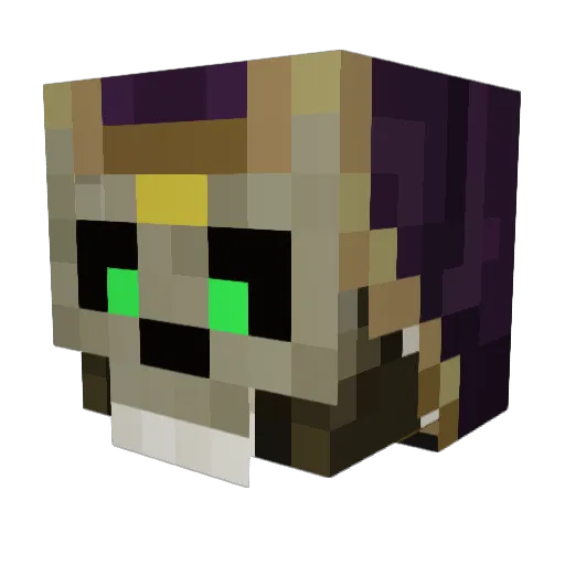 Entity_Lich Minecraft avatar head, 3D render