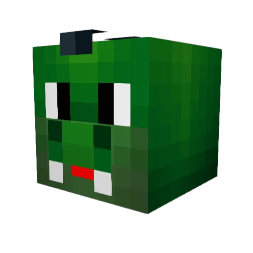 Entlex Minecraft avatar head, 3D render