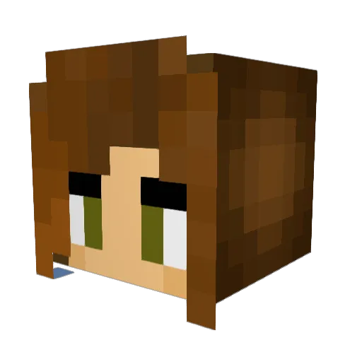 EntoGirl Minecraft avatar head, 3D render
