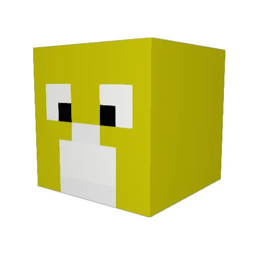 EntoTron Minecraft avatar head, 3D render