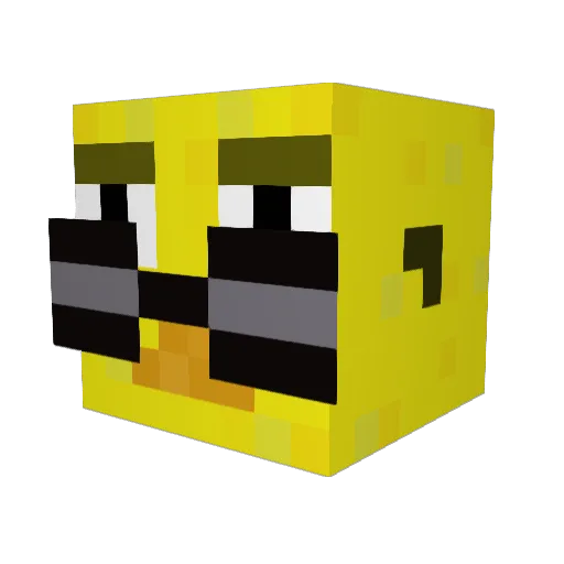 Enton1007 Minecraft avatar head, 3D render