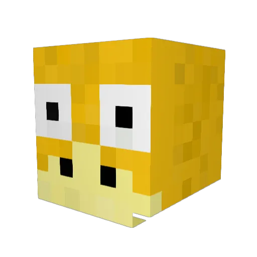 Enton2 Minecraft avatar head, 3D render