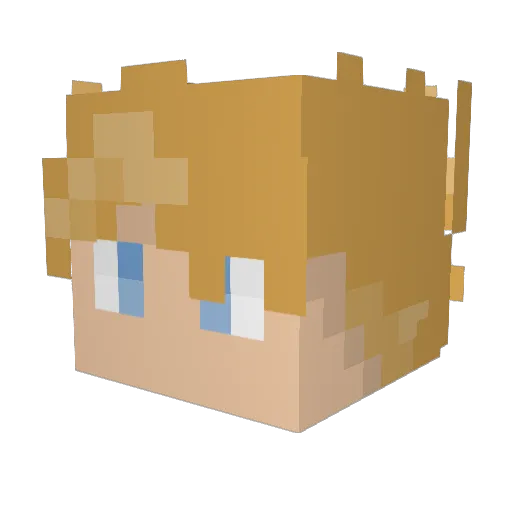 Enton_02 Minecraft avatar head, 3D render