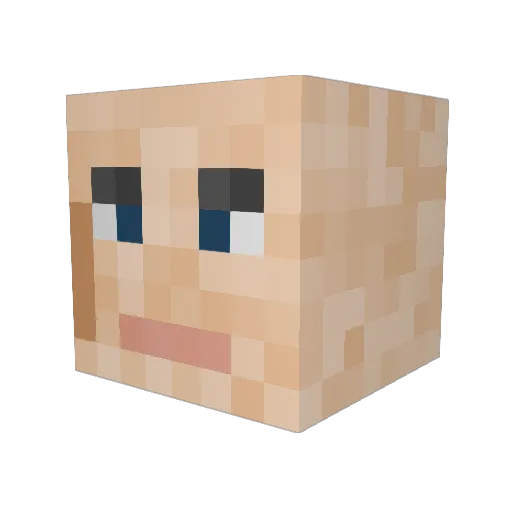 EntropiChalo Minecraft avatar head, 3D render