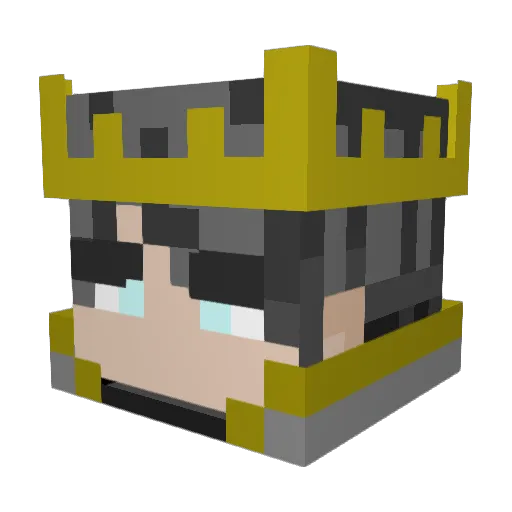 EntropicNight Minecraft avatar head, 3D render