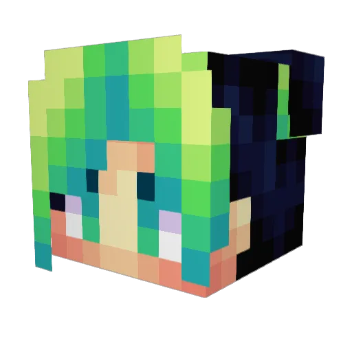 Entropus Minecraft avatar head, 3D render