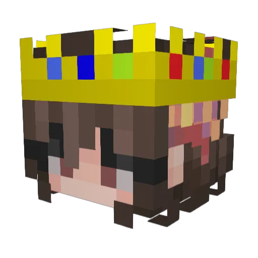 Entrpix Minecraft avatar head, 3D render