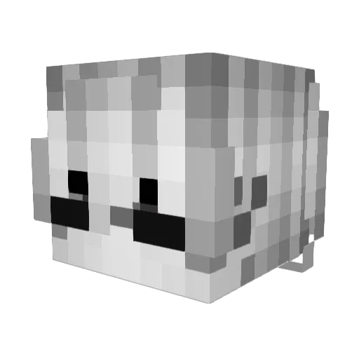 Entry_two Minecraft avatar head, 3D render