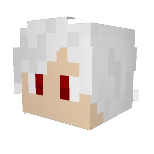 Enttity Minecraft avatar head, 3D render
