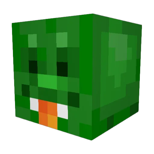 Entussen Minecraft avatar head, 3D render