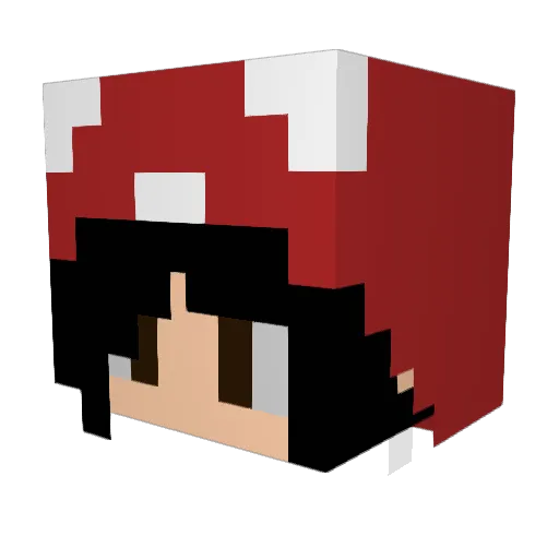 Enty_Moon Minecraft avatar head, 3D render
