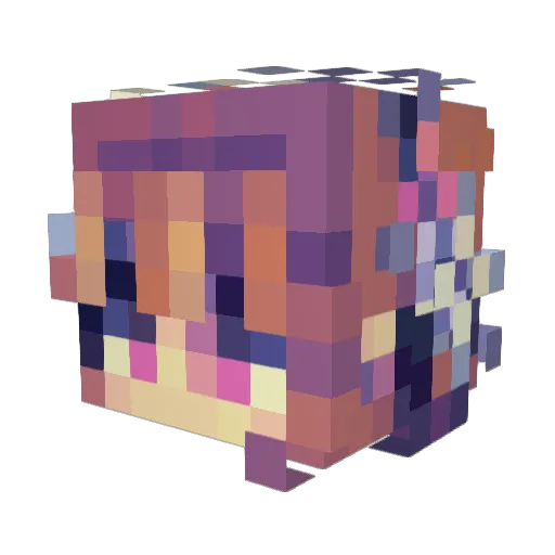 Enucil Minecraft avatar head, 3D render