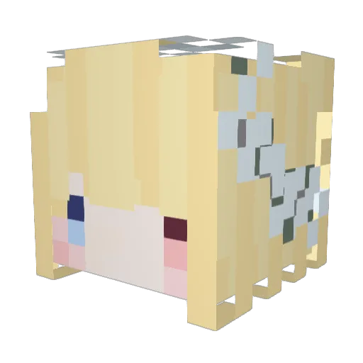 EnvYUsAGi Minecraft avatar head, 3D render
