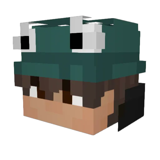 EnviedDemon Minecraft avatar head, 3D render