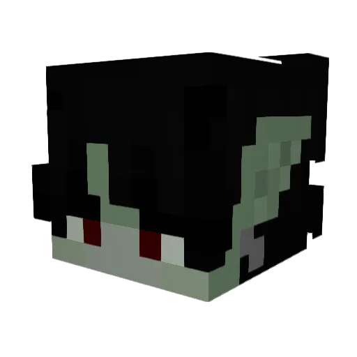 Envious_Corse Minecraft avatar head, 3D render