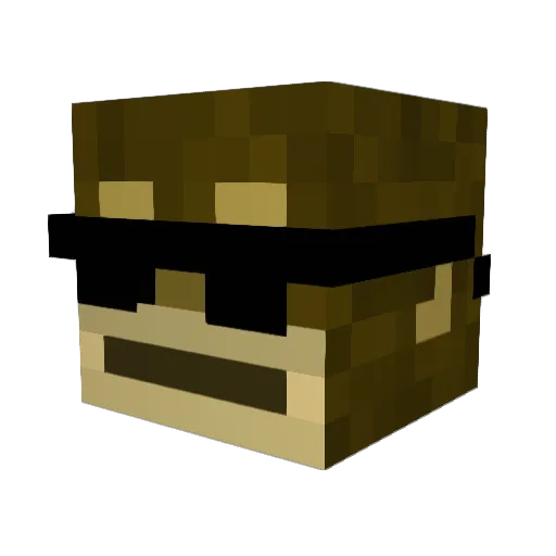 Envixzr Minecraft avatar head, 3D render