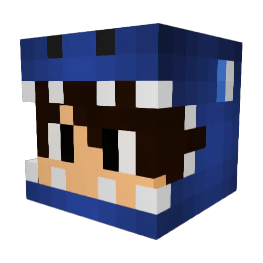Envoukez Minecraft avatar head, 3D render